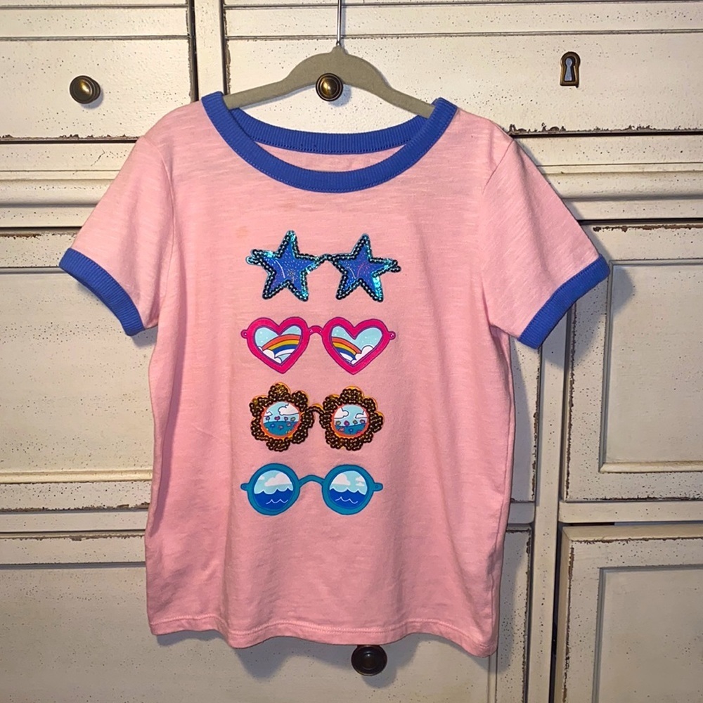 Cat & Jack sunglasses summer shirt Pink XS (4/5) - Picture 2 of 7